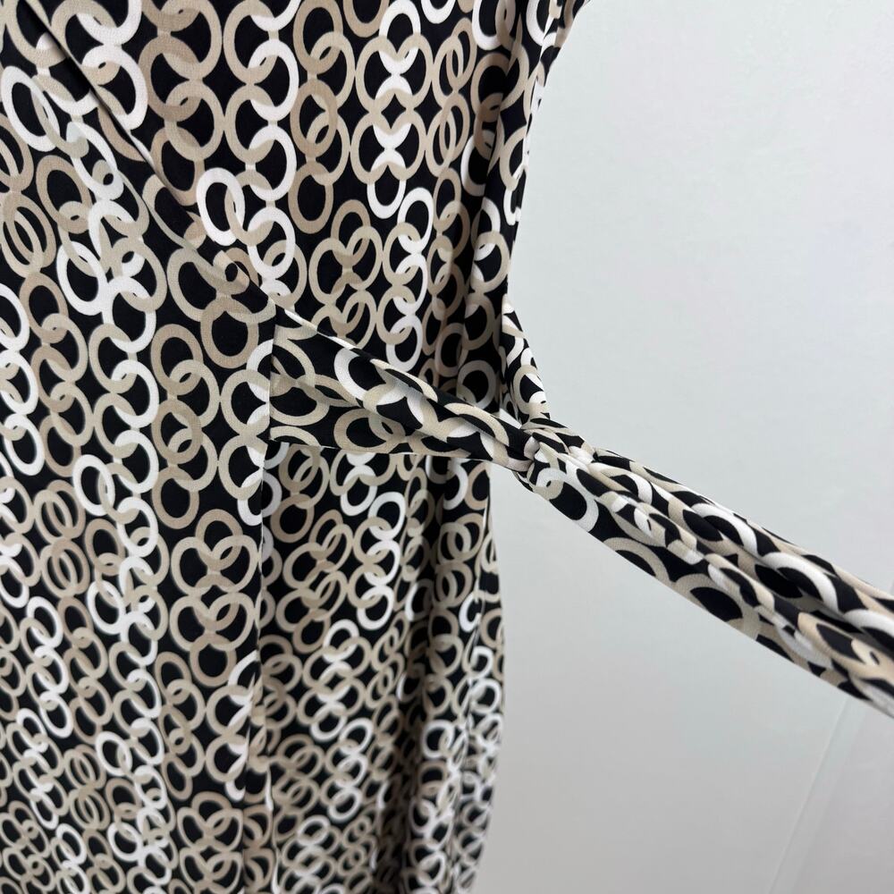 NWT Dana Buchman Sleeveless Faux Wrap Sheath Dress Womens XL Casual Momcore Boho - Picture 3 of 10